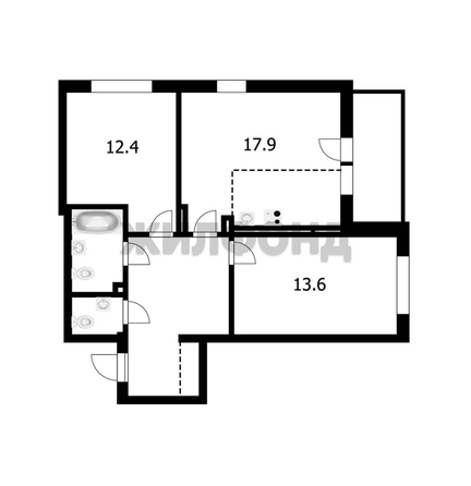 
  Продается 3-комн. квартира, 62.8 м², ЖК Никольский, дом 5
. Фото 16.