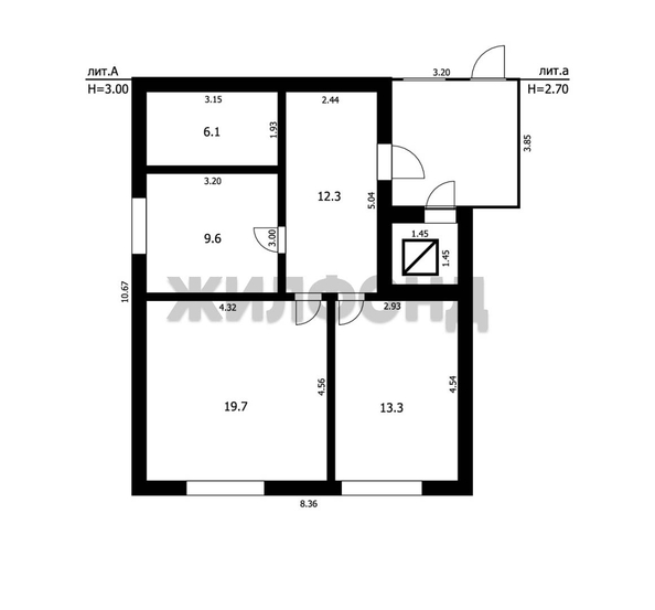 
  Продается дом, 62.5 м², село Быково
. Фото 38.