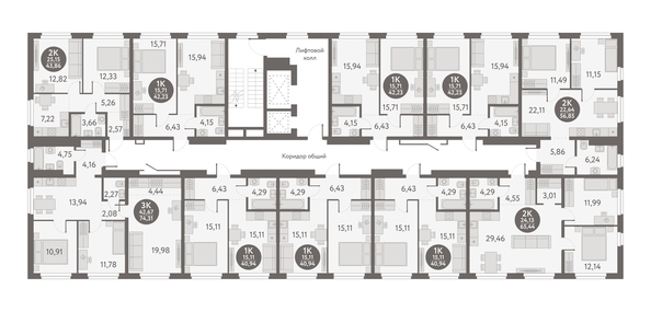 
  Продается 2-комн. квартира, 56.85 м², ЖК Первый на Титова
. Фото 1.