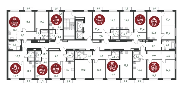 
  Продается 1-комн. квартира, 40.95 м², ЖК Скандинавские кварталы, дом 1
. Фото 1.