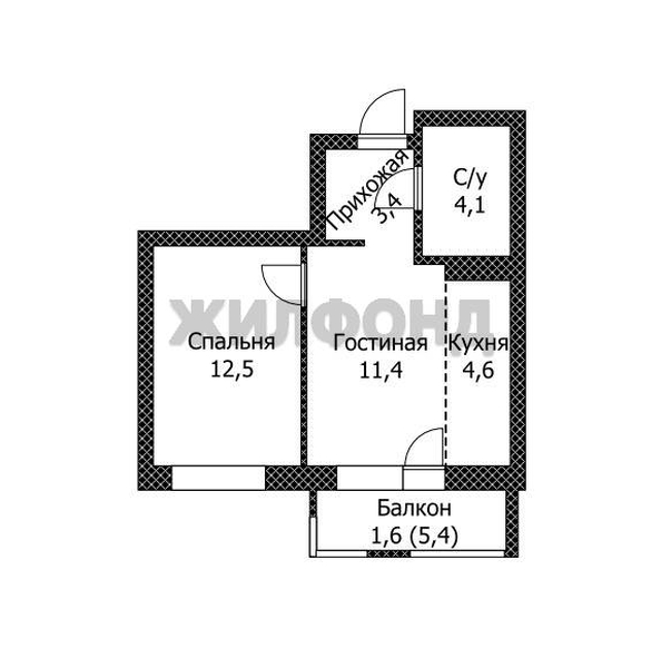 
  Продается 2-комн. квартира, 35.9 м², Ляпидевского ул, д. 5
. Фото 11.
