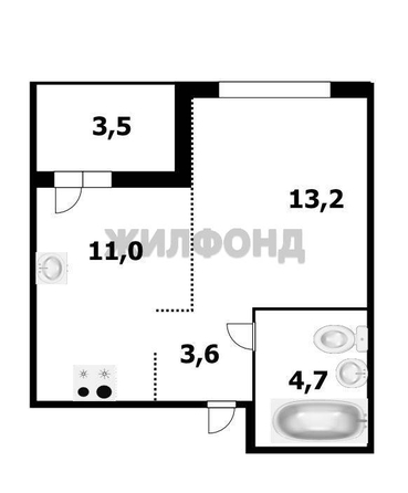 
  Продается 1-комн. квартира, 32.9 м², Богдана Хмельницкого ул, д. 21
. Фото 3.