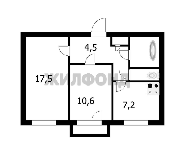
  Продается 2-комн. квартира, 48 м², Свердлова ул, д. 11
. Фото 20.
