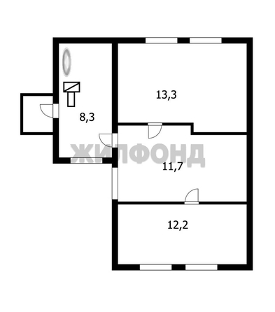 
  Продается дом, 45.5 м², Новосибирск
. Фото 2.
