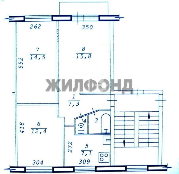 
  Продается 3-комн. квартира, 58.3 м², Первомайская ул, д. 116
. Фото 16.