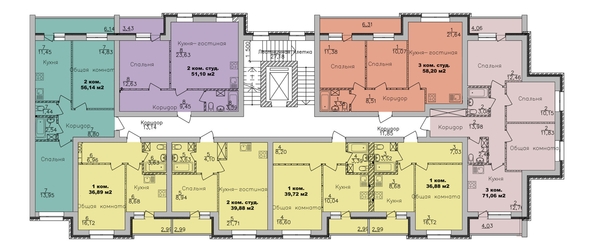 
  Продается 3-комн. квартира 58.2 м², в ЖК Дивногорский, дом 24. Фото 2.