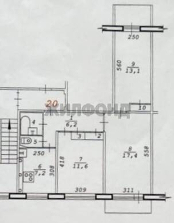 
  Продается 3-комн. квартира, 61.1 м², Дзержинского пр-кт, д. 10/1
. Фото 2.