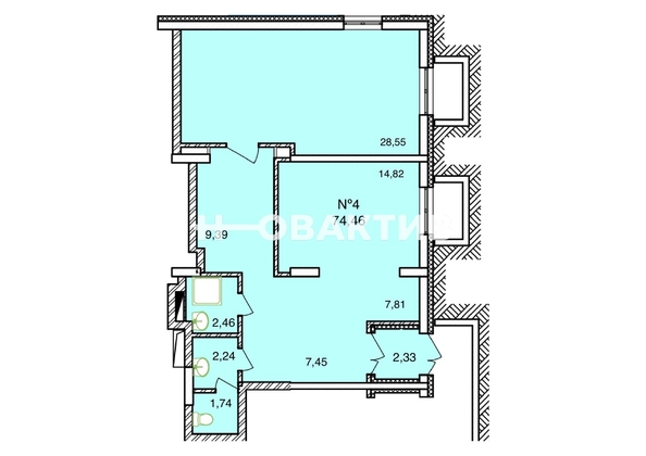 
  Продается универсальное помещение, 77.4 м², ЖК Золотая роща
. Фото 28.