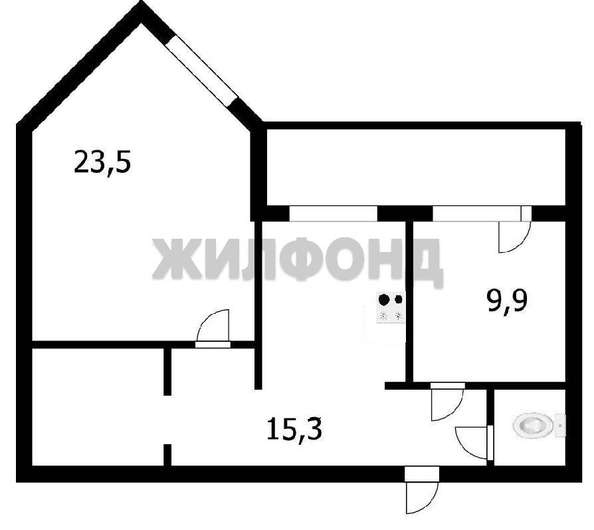
  Продается 2-комн. квартира, 62.2 м², Ельцовская ул, д. 2
. Фото 27.