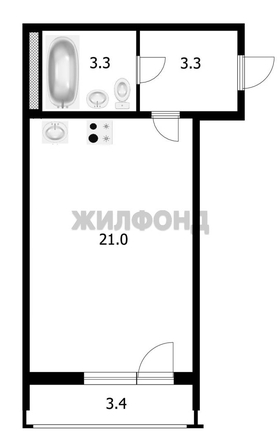 
  Продается студия, 27.6 м², Зорге ул, д. 98
. Фото 16.