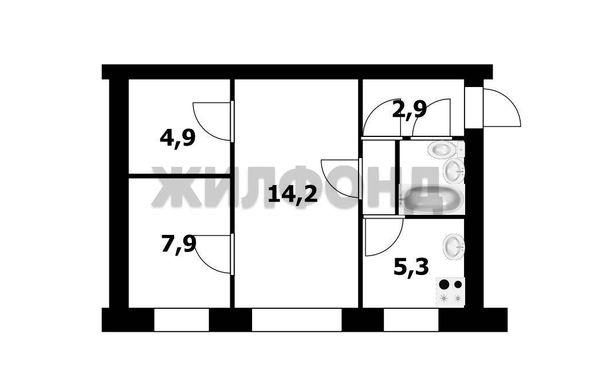 
  Продается 2-комн. квартира, 40.9 м², Фасадная ул, д. 28/1
. Фото 12.