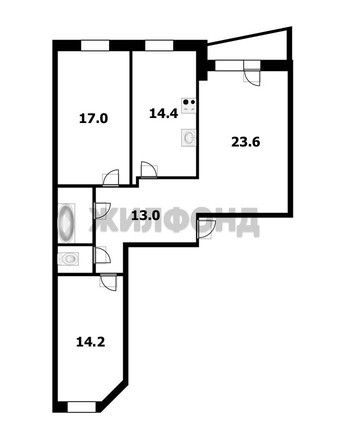 
  Продается 3-комн. квартира, 87.1 м², Галущака ул, д. 15
. Фото 13.