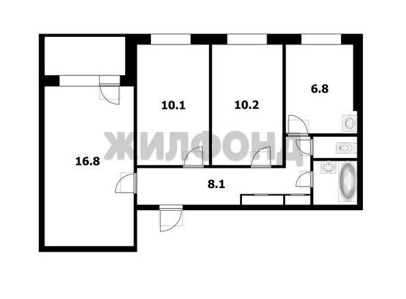 
  Продается 3-комн. квартира, 55.7 м², Саввы Кожевникова ул, д. 11
. Фото 19.