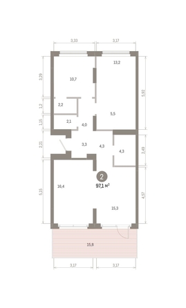 
  Продается 2-комн. квартира 97.1 м², в ЖК Лебедевский квартал, д 1. Фото 3.