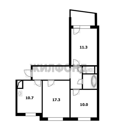 
  Продается 3-комн. квартира, 62.5 м², Чигорина ул, д. 10
. Фото 22.