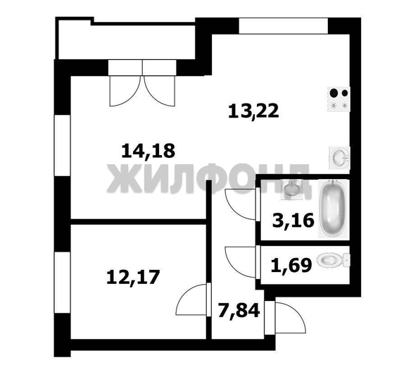 
  Продается 2-комн. квартира, 52.4 м², ЖК На Покатной, дом 2
. Фото 12.