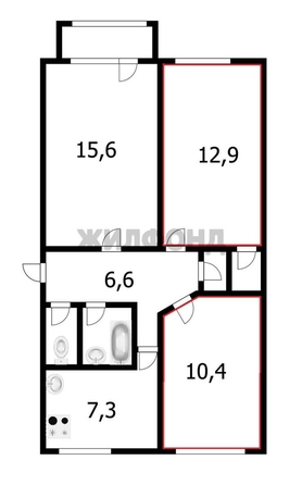 
  Продается комната, 26 м², Немировича-Данченко ул, д. 14/3
. Фото 8.