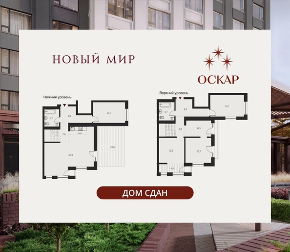
  Продается 4-комн. квартира 166.1 м², в ЖК ОСКАР, дом 1. Фото 2.