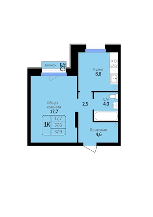 
  Продается 3-комн. квартира 82.5 м², в ЖК Первомайский. Фото 5.