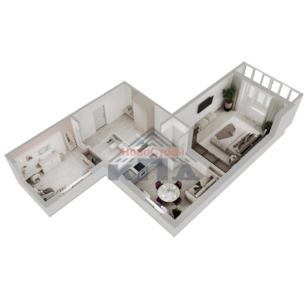 
  Продается 2-комн. квартира 75.57 м², в ЖК Два поэта. Фото 3.