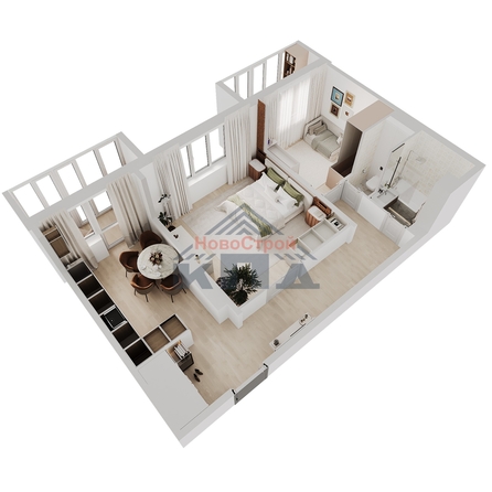 
  Продается 2-комн. квартира 59.58 м², в ЖК Два поэта. Фото 1.