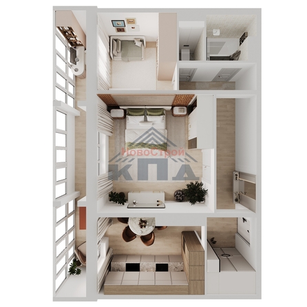
  Продается 2-комн. квартира 61.59 м², в ЖК Два поэта. Фото 1.