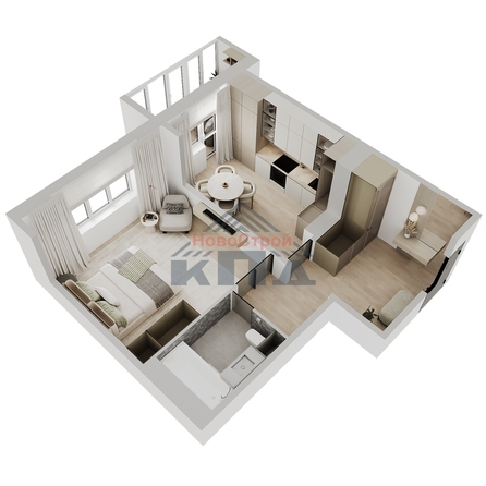 
  Продается 1-комн. квартира 45.95 м², в ЖК Два поэта. Фото 3.