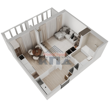 
  Продается 1-комн. квартира 43.46 м², в ЖК Два поэта. Фото 3.