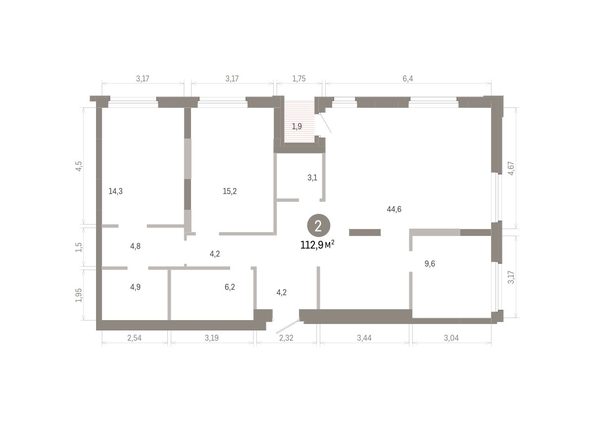 
  Продается 2-комн. квартира 112.89 м², в ЖК Город на озере. Фото 4.