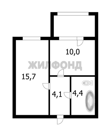 
  Продается 1-комн. квартира 34.2 м². Фото 7.