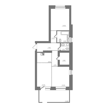 
  Продается 2-комн. квартира 92.65 м², в ЖК Спектр, дом 9. Фото 2.