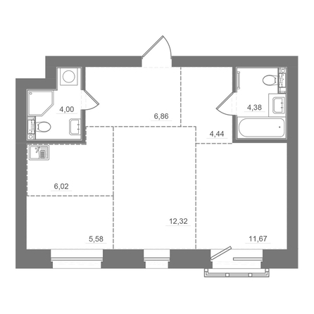 
  Продается 2-комн. квартира 55.26 м², в ЖК Спектр, дом 10. Фото 2.