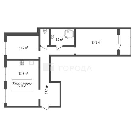 
  Продается 2-комн. квартира 72 м². Фото 23.