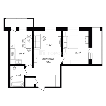 
  Продается 2-комн. квартира 78 м². Фото 17.