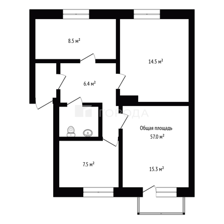 
  Сдается универсальное помещение 57 м². Фото 7.