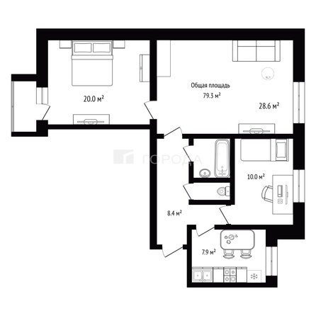 
  Продается 3-комн. квартира 79.3 м². Фото 15.