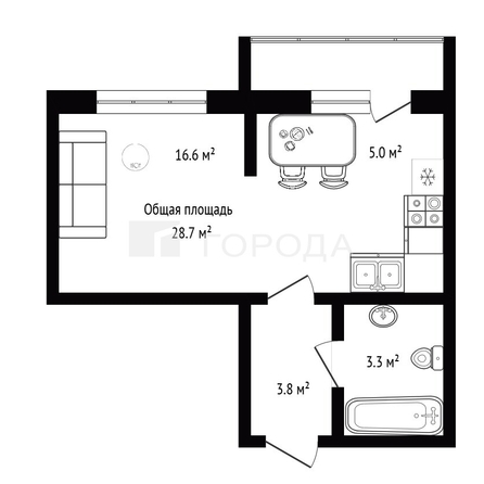 
  Продается студия 28.7 м², в ЖК Чистая Слобода, дом 41. Фото 13.