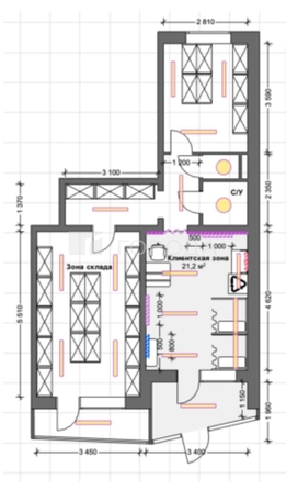 
  Продается универсальное помещение 55.6 м². Фото 6.
