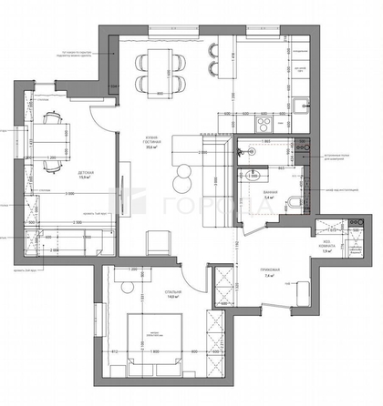 
  Продается 3-комн. квартира 83 м², в ЖК Кларус-парк. Фото 10.
