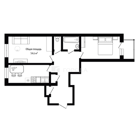 
  Продается 2-комн. квартира 54.6 м². Фото 9.