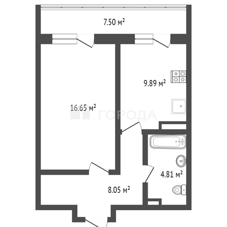 
  Продается 2-комн. квартира 43 м². Фото 9.