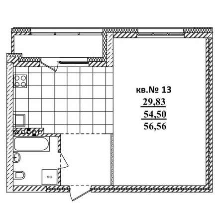 
  Продается студия 56.56 м², в ЖК  Римский квартал, 2 очередь. Фото 3.