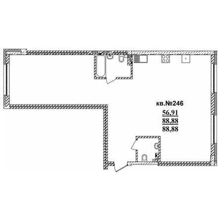 
  Продается 3-комн. квартира 110.54 м², в ЖК  Римский квартал, 2 очередь. Фото 3.