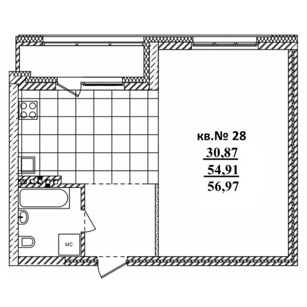 
  Продается студия 56.97 м², в ЖК  Римский квартал, 2 очередь. Фото 3.