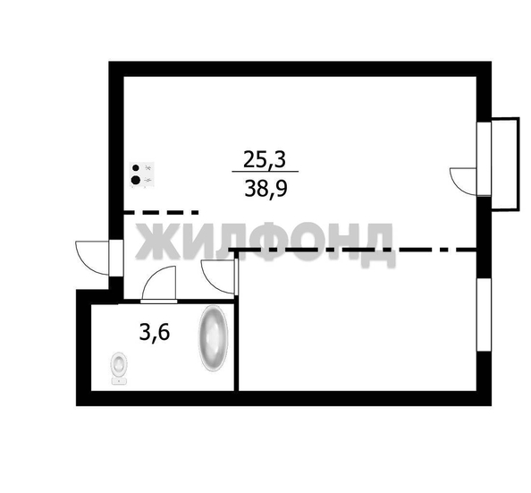 
  Продается 1-комн. квартира 38.1 м². Фото 7.