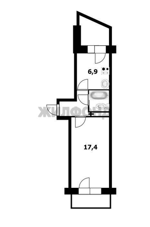 
  Продается 1-комн. квартира 32.4 м². Фото 26.