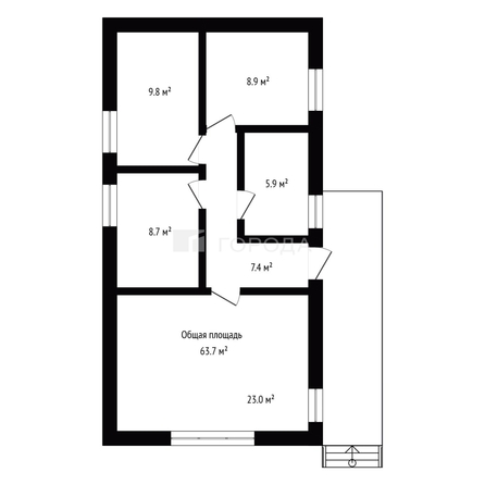 
  Продается дом 63.7 м². Фото 8.