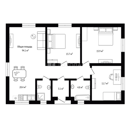 
  Продается дом 94.1 м². Фото 26.