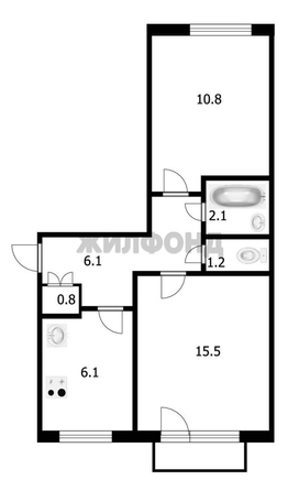 
  Продается 2-комн. квартира 43.2 м². Фото 9.