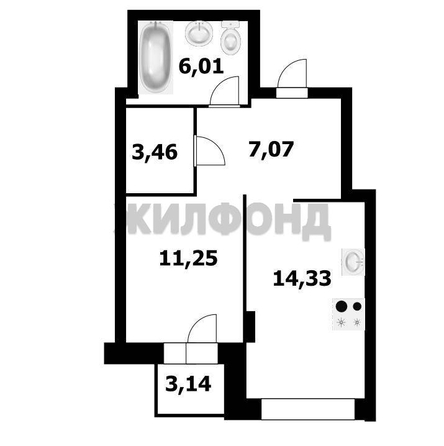 
  Продается 2-комн. квартира 42.9 м², в ЖК На Трудовой. Фото 3.